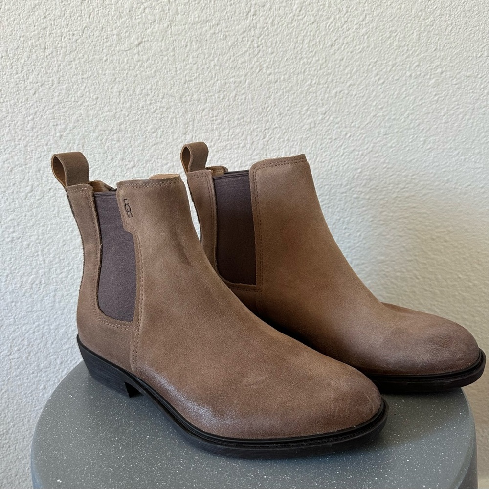 UGG Tan Suede Ankle Booties